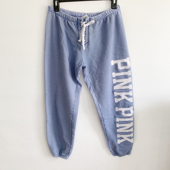 PINK Victoria's Secret Pants - Victorias Secret Pink S Blue Logo Sweatpants